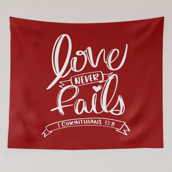 Item preview, Love Never Fails Bible Verse designed and sold by KA DESIGNS.