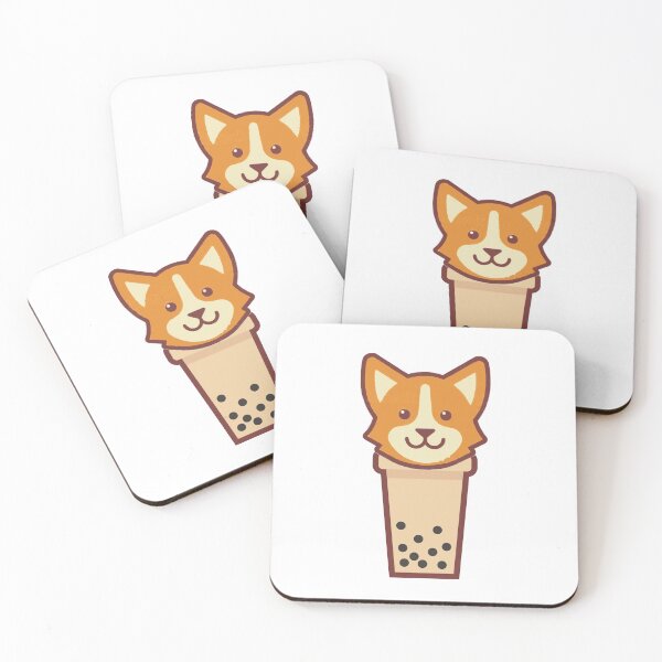 Item preview, Corgi and Bubble Tea designed and sold by suddenlysomeday.