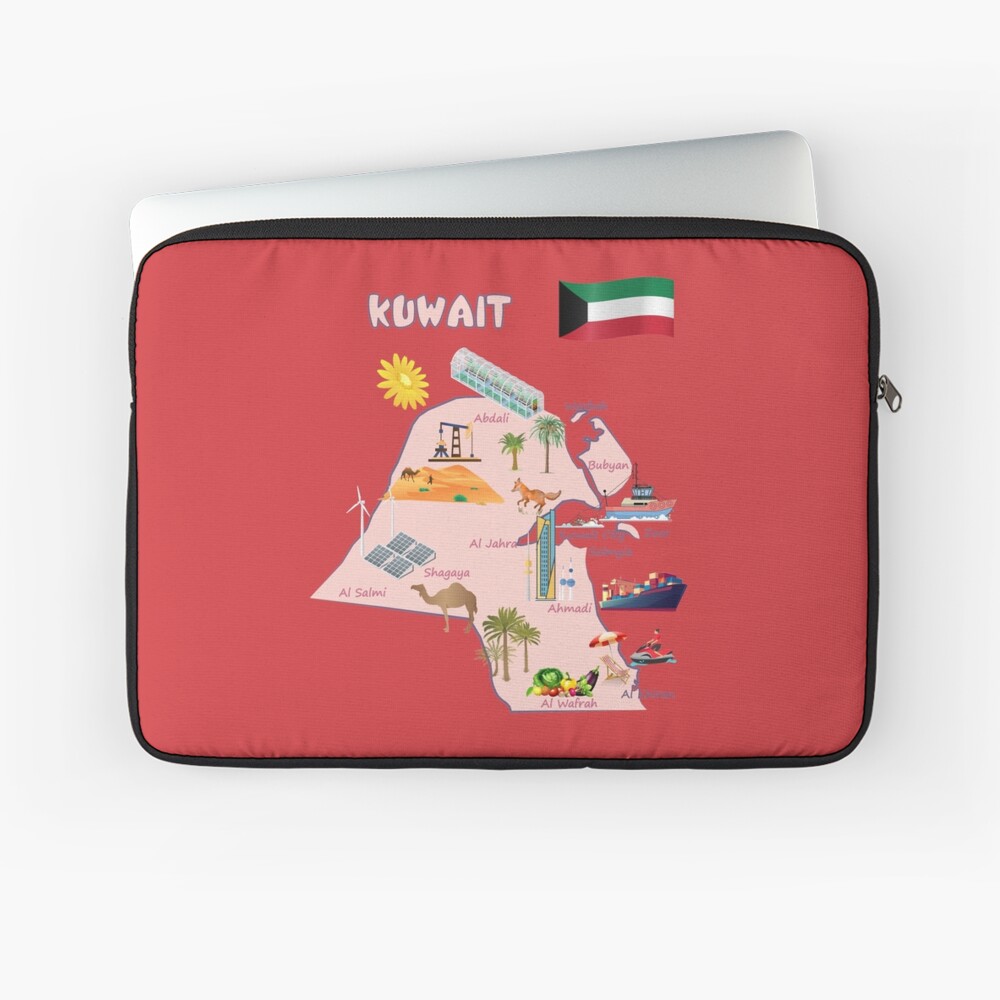 "Kuwait map destinations Landmarks tourist attractions with names of