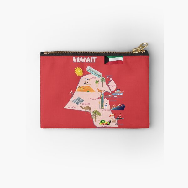 Item preview, Kuwait map destinations Landmarks tourist attractions with names of the major cities خريطة الكويت السياحية  designed and sold by mashmosh.