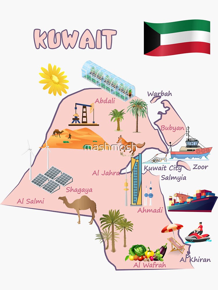 tourist map of kuwait