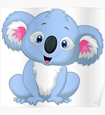 Cute Baby Koala Smiling Poster