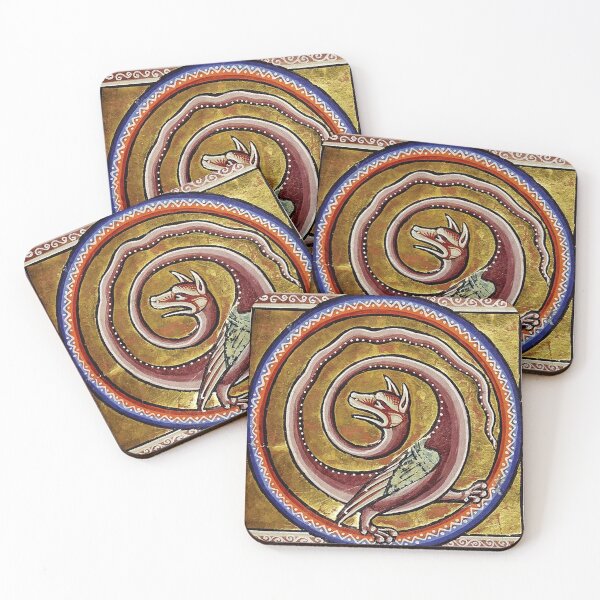 Item preview, MEDIEVAL BESTIARY, SNAKE DRAGON CIRCLES designed and sold by BulganLumini.