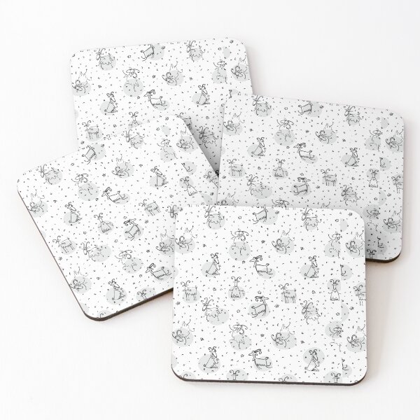 Artikelvorschau, Happy Goat Pattern - Valentinstag, Weihnachten und Geburtstag Geschenkideen für Ziegenliebhaber entworfen und verkauft von ASClothDesign.