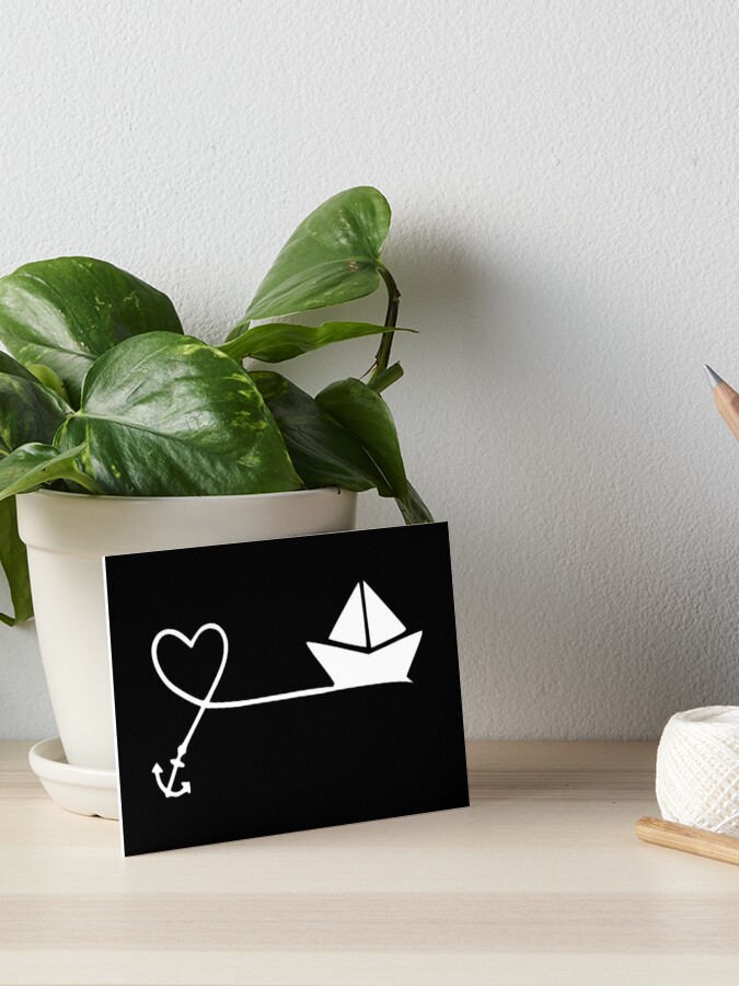 heart anchor boat Art Board Print by TShirtsByMs