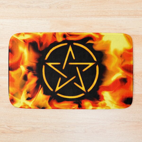Item preview, Pentacle Pentagram Surrounded By Flames designed and sold by Mark Jesus-Allen.