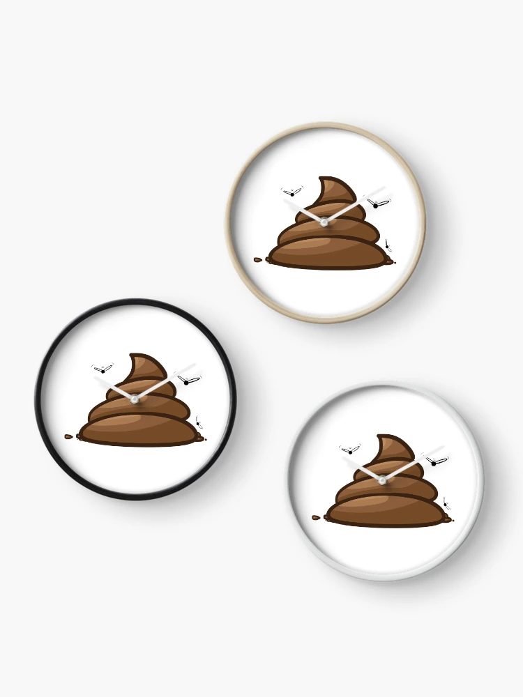Thumbnail 3 of 4, Clock, Poop designed and sold by Bubbasan.