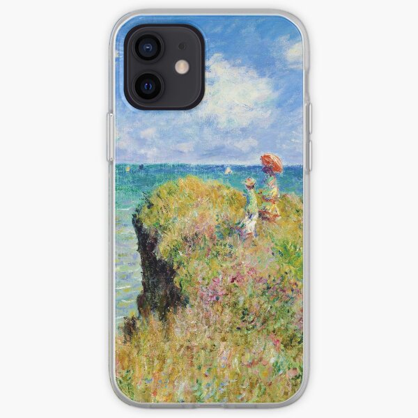 Claude Monet - Promenade sur la falaise à Pourville Coque souple iPhone