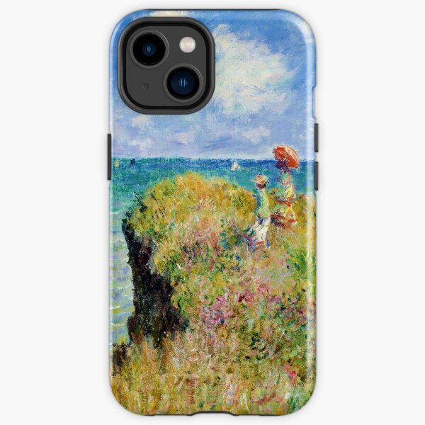 Claude Monet - Spaziergang auf der Klippe bei Pourville iPhone Robuste Hülle