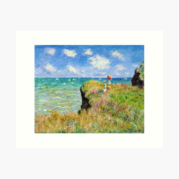Item preview, Claude Monet - Walk on the Cliff at Pourville designed and sold by irinatsy.