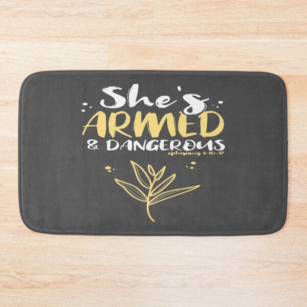 Item preview, Christian Faith Ephesians Quote She's Armed and Dangerous Bible Study Gift designed and sold by Maljonic.