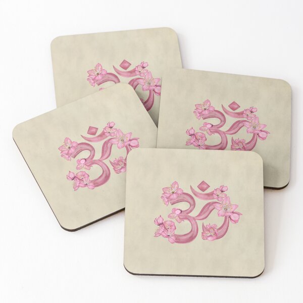 Item preview, OM symbol Cherry Blossom watercolor designed and sold by k9printart.