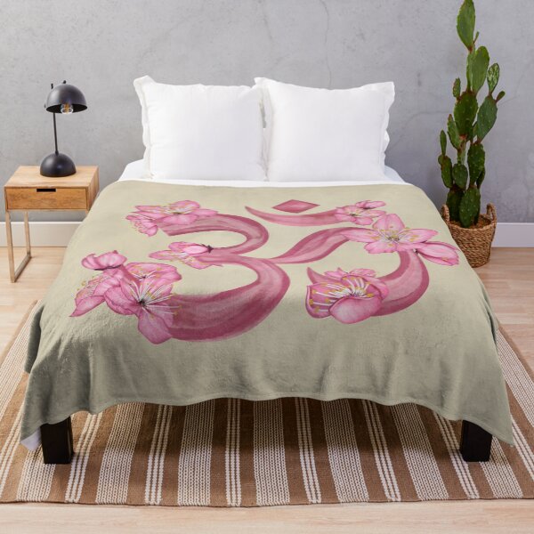 Item preview, OM symbol Cherry Blossom watercolor designed and sold by k9printart.