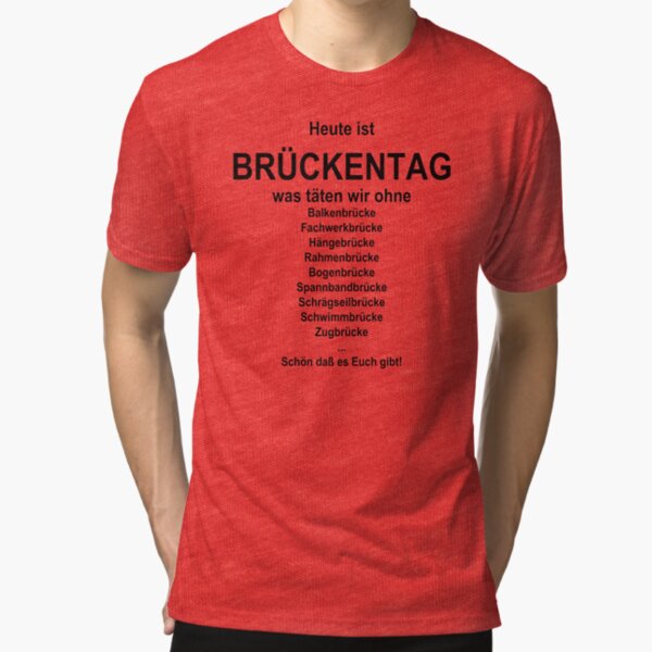German wordgame for Brückentag Tri-blend T-Shirt