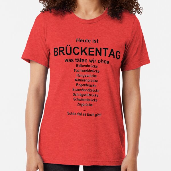 German wordgame for Brückentag Tri-blend T-Shirt