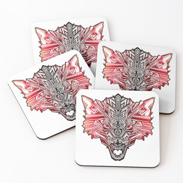 Item preview, Sirigala, animal, blanco, rojo, agradable, atractivo, robot lobo, robot, retro, designed and sold by Design2Z.