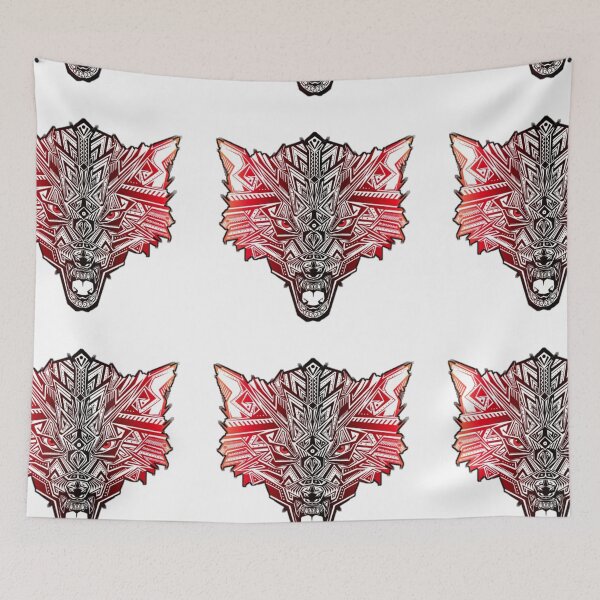 Item preview, sirigala, animal, white, red, nice, attractive, wolf robot, robot, retro, designed and sold by Design2Z.