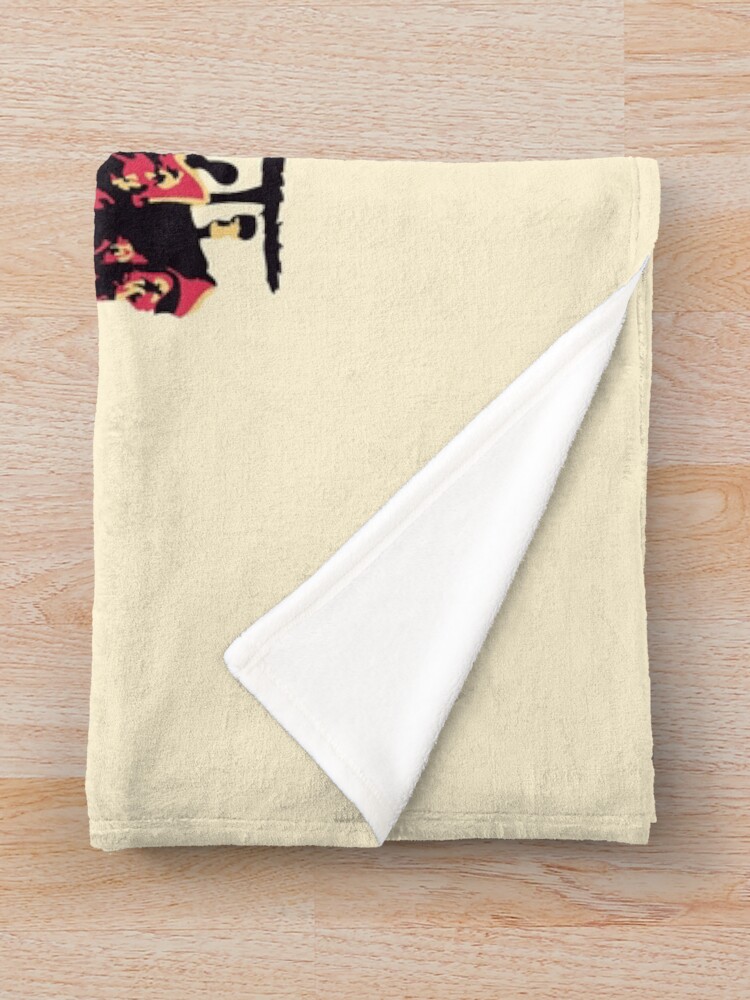 Alternate view of four noble knights on horseback with lance and sword Throw Blanket