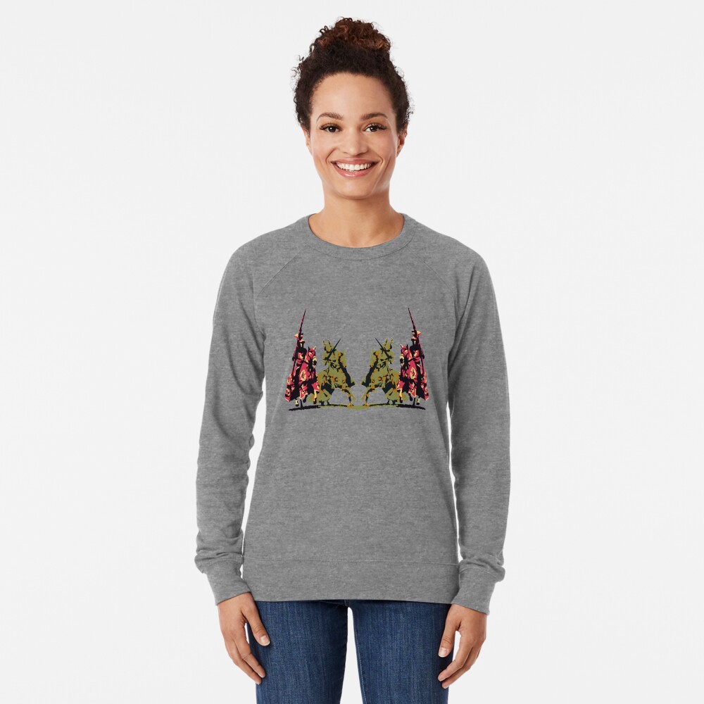 four noble knights on horseback with lance and sword Lightweight Sweatshirt