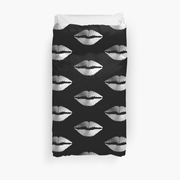 Lips Angle Gradient (Black) NOIR Duvet Cover