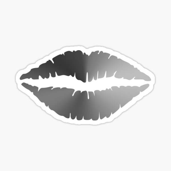 Lips Angle Gradient (Clear/White) NOIR Sticker
