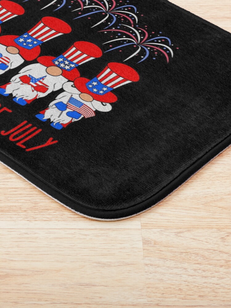 Alternate view of Patriotic Gnomes America Happy 4th of July Bath Mat