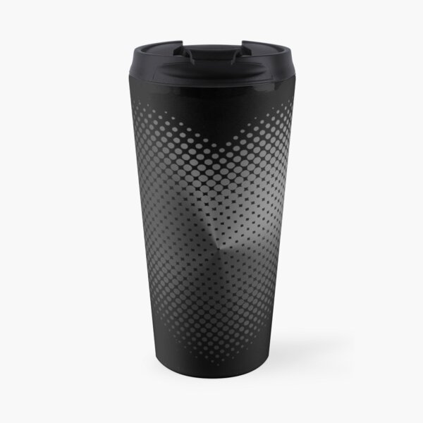 Angle Gradient on Halftone Heart (Black) NOIR Travel Mug