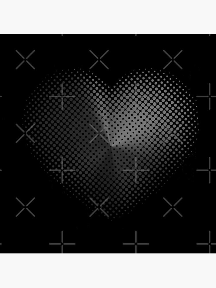 Angle Gradient on Halftone Heart (Black) NOIR by jrbactor