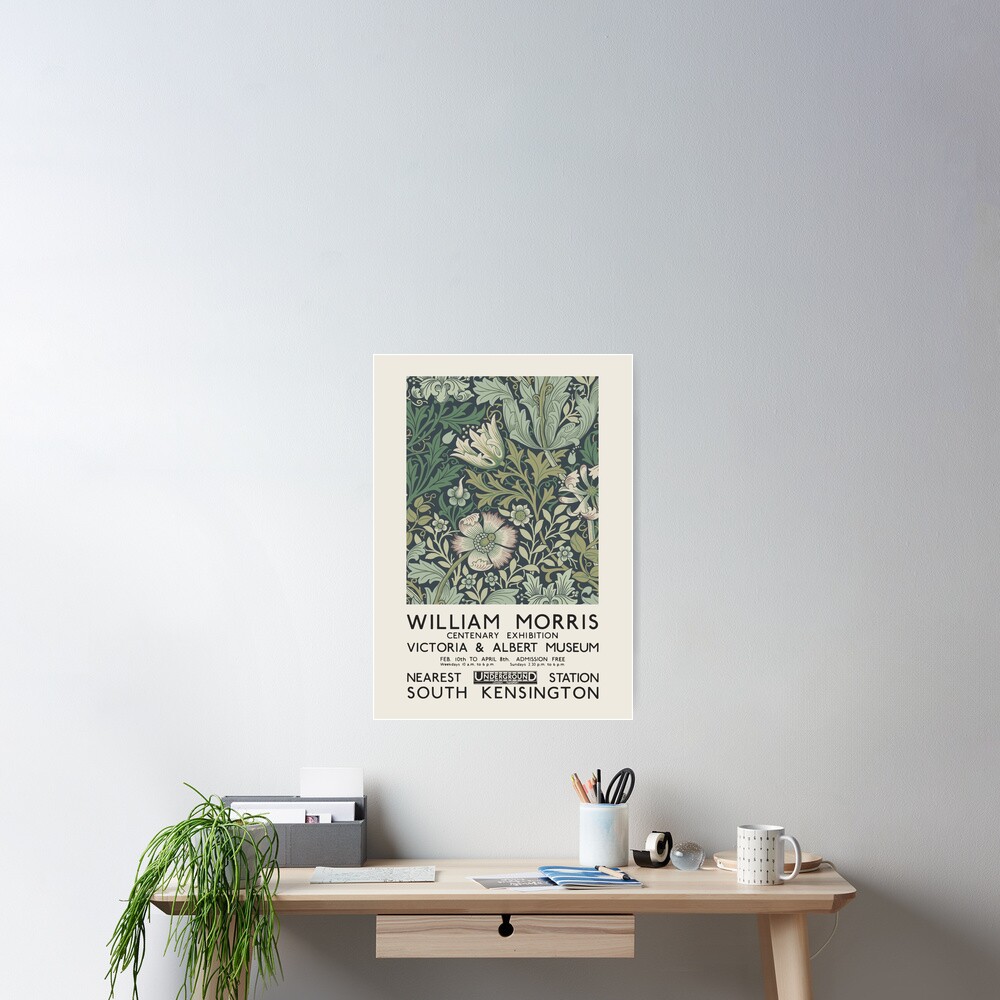 William Morris - Exhibition poster for The Victoria and Albert Museum, London, 1934 Poster