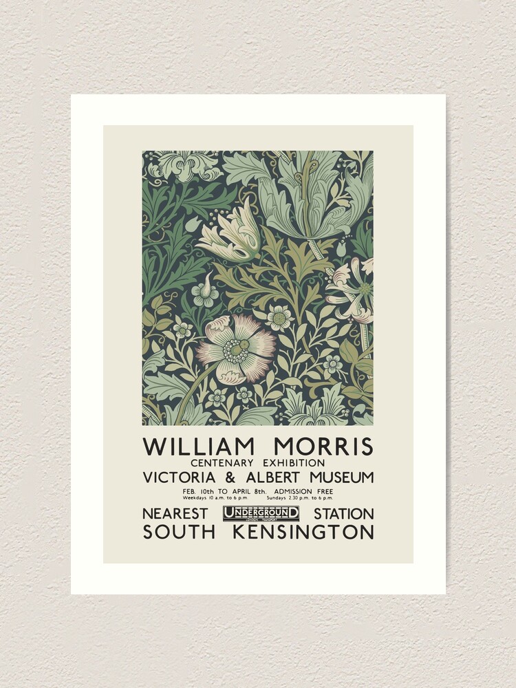 Alternate view of William Morris - Exhibition poster for The Victoria and Albert Museum, London, 1934 Art Print