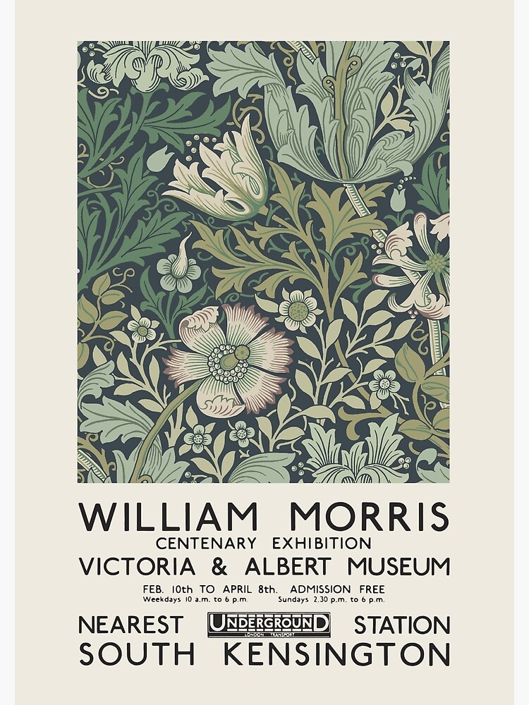William Morris - Exhibition poster for The Victoria and Albert Museum, London, 1934 by GOST2046
