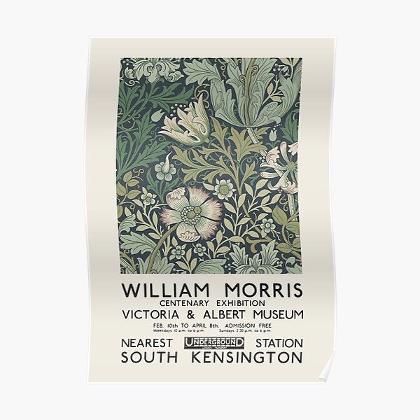 William Morris - Exhibition poster for The Victoria and Albert Museum, London, 1934 Poster
