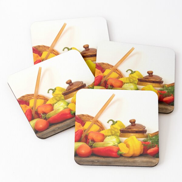Artikelvorschau, Still life of fresh natural vegetables on a wooden table against white background entworfen und verkauft von EG Creativity Art.