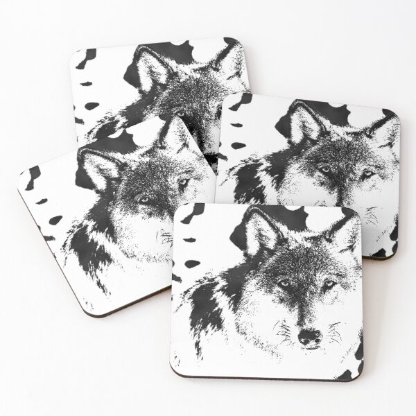 Item preview, wolf black&white designed and sold by AidaArt.