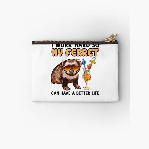 Item preview, Funny Ferret TShirt Ferret Lover "I work hard so my Ferret can have a better life" designed and sold by adsman68.