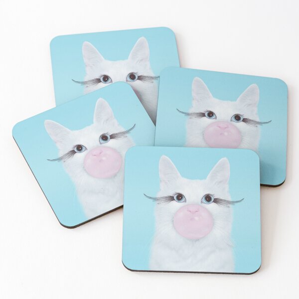 Item preview, Bubble Gum Cat. Custom gummy cat portrait. art modern minimalist Pop Cat portrait designed and sold by PimpMyPet.
