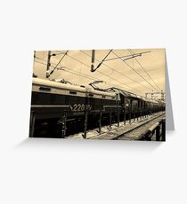 Vanishing Train Greeting Card