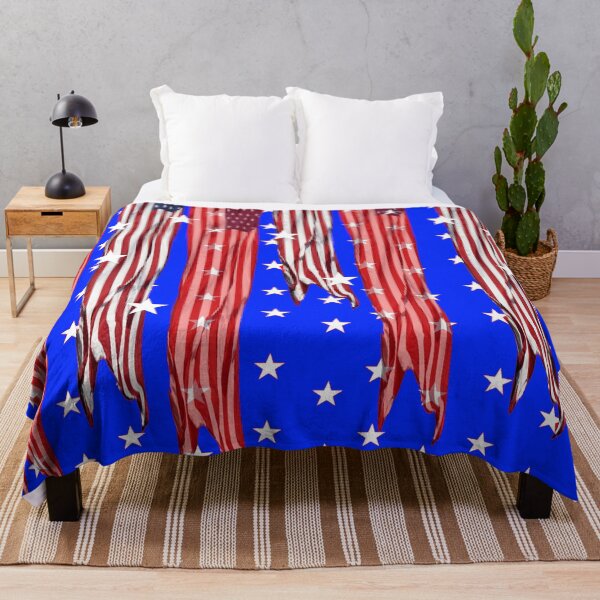 Item preview, DECORATIVE RED & BLUE AMERICANA HANGING FLAG ART PATTERNS designed and sold by sharlesart.