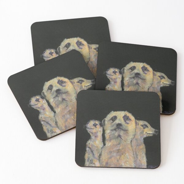 Item preview, Meerkat Family Portrait designed and sold by carolineskinnerart.