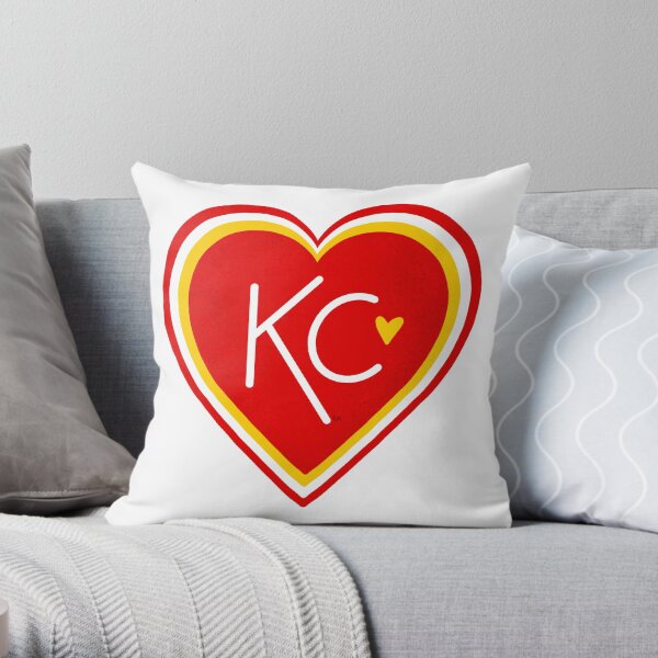KC Love Red & Yellow Throw Pillow