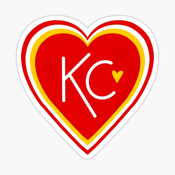 Royal Blue KC Heart, I love Kansas City Sticker for Sale by MB Design