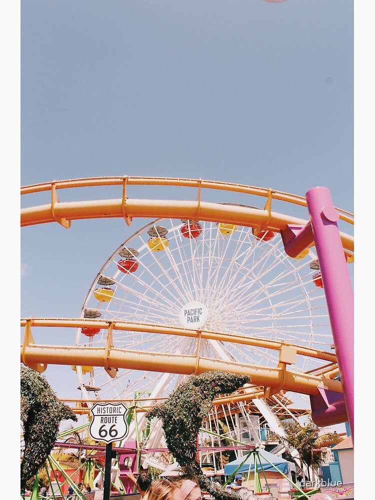 SANTA MONICA PIER RETRO PHOTO by darkbIue