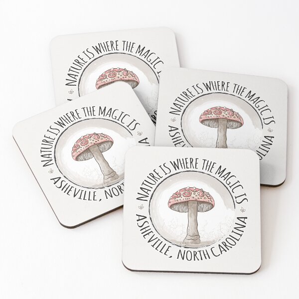 Item preview, Asheville, NC - Nature Mushroom - Tan designed and sold by Serena's Asheville Merch.