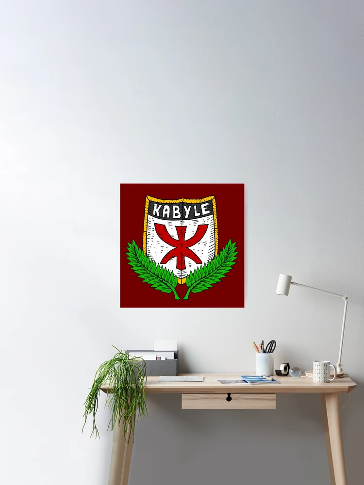 Poster for Sale avec l'œuvre « kabyle. fier. drapeau berbère sur