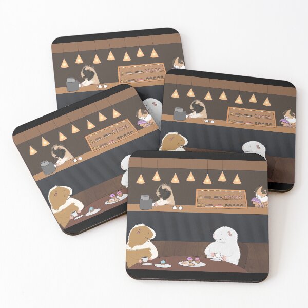 Item preview, Four guinea pigs in tea house designed and sold by mondesign26.