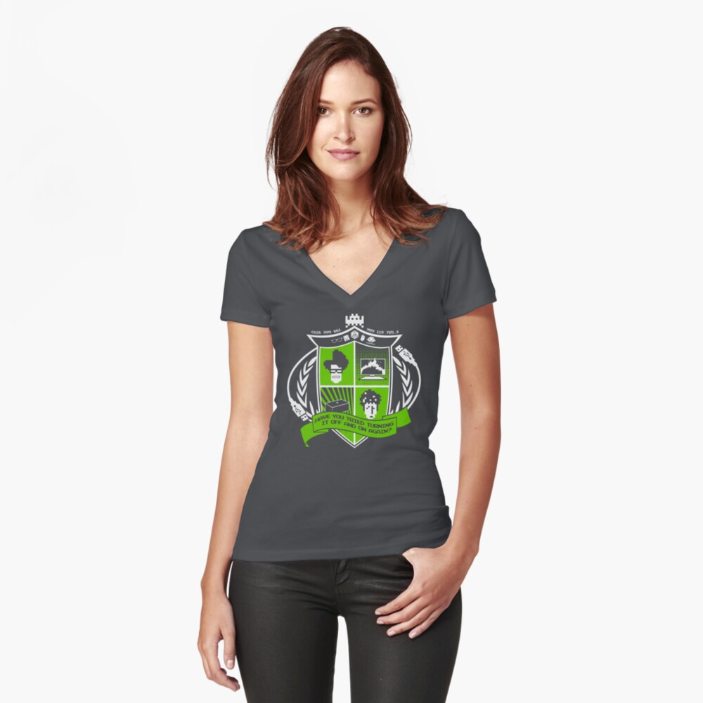 Item preview, Fitted V-Neck T-Shirt designed and sold by TomTrager.