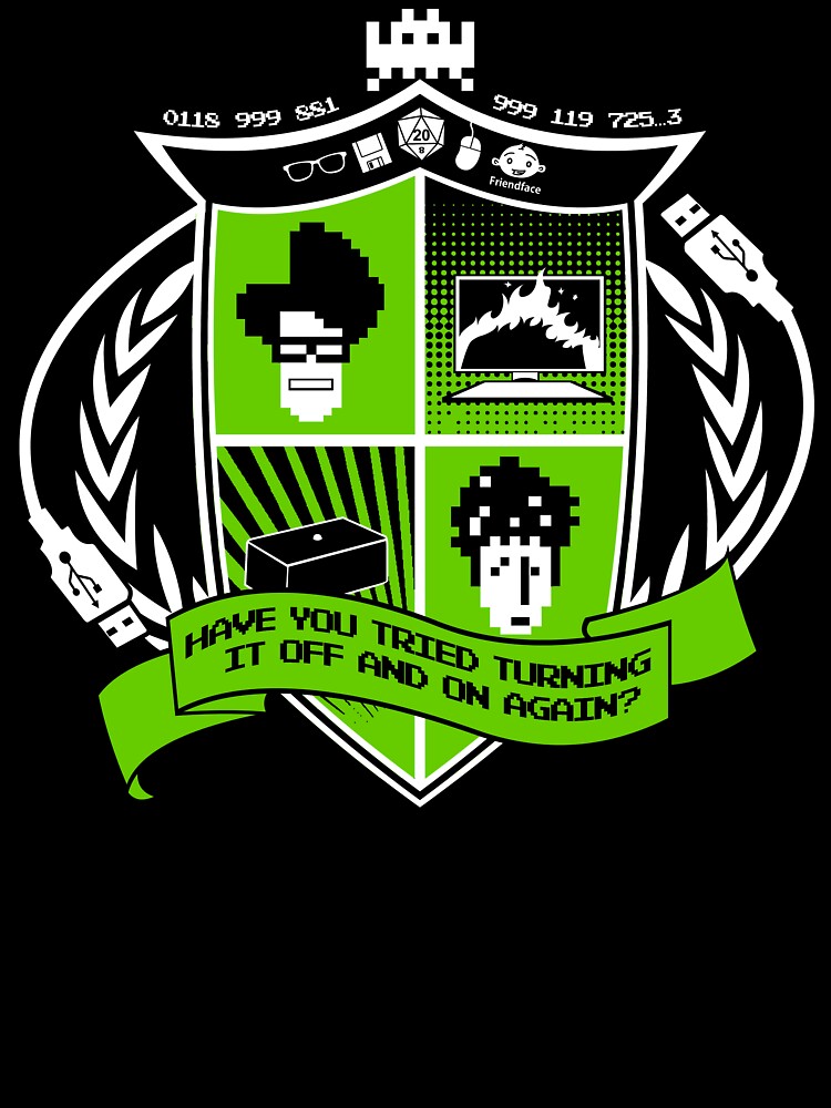 Thumbnail 7 of 7, Oversized T-Shirt, The IT Crowd Crest designed and sold by TomTrager.