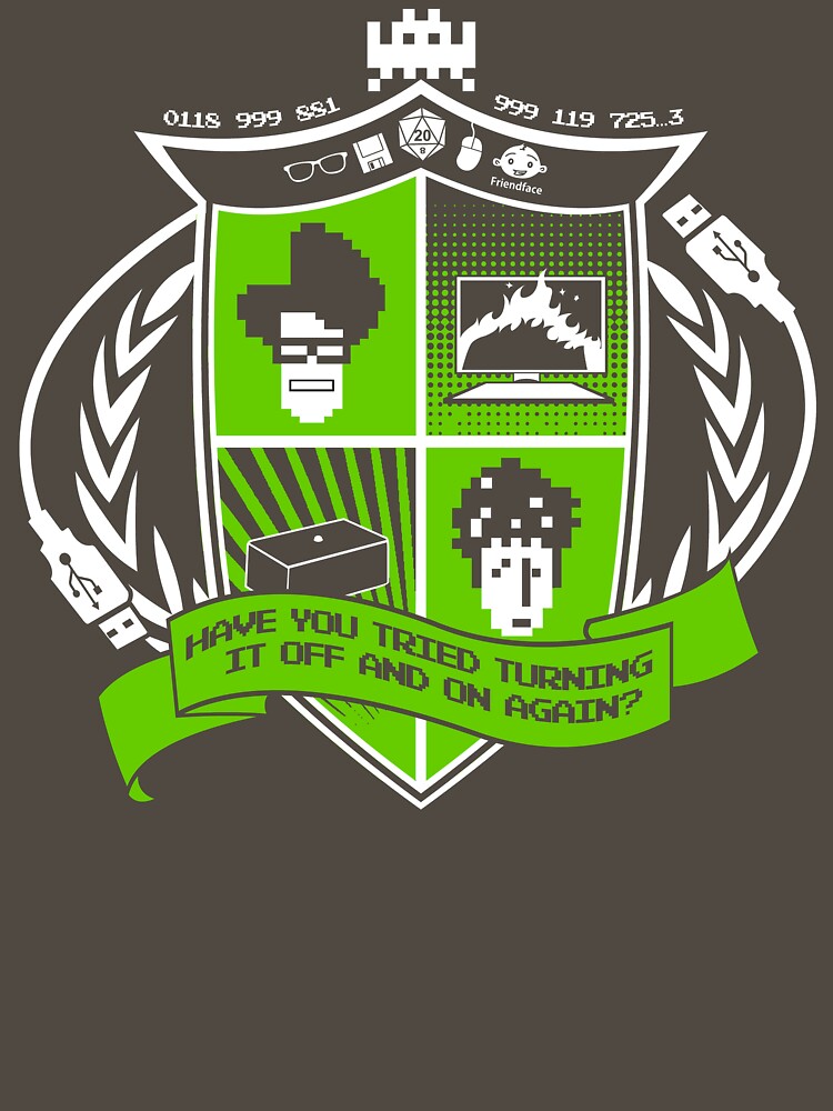 Thumbnail 7 of 7, Essential T-Shirt, The IT Crowd Crest designed and sold by TomTrager.