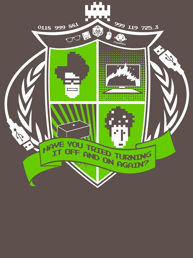 Thumbnail 5 of 5, Long Sleeve T-Shirt, The IT Crowd Crest designed and sold by TomTrager.