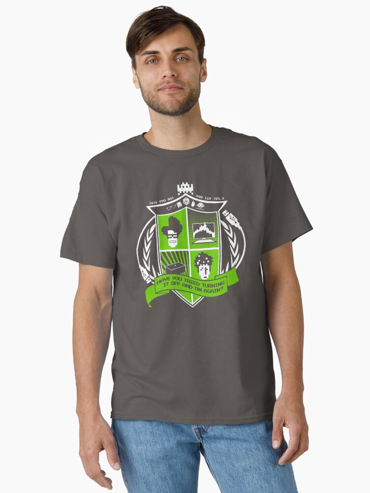 Thumbnail 1 of 7, Classic T-Shirt, The IT Crowd Crest designed and sold by TomTrager.